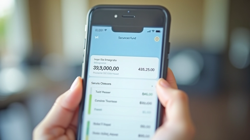 Teléfono mostrando aplicación bancaria con saldo de cuenta de ahorros